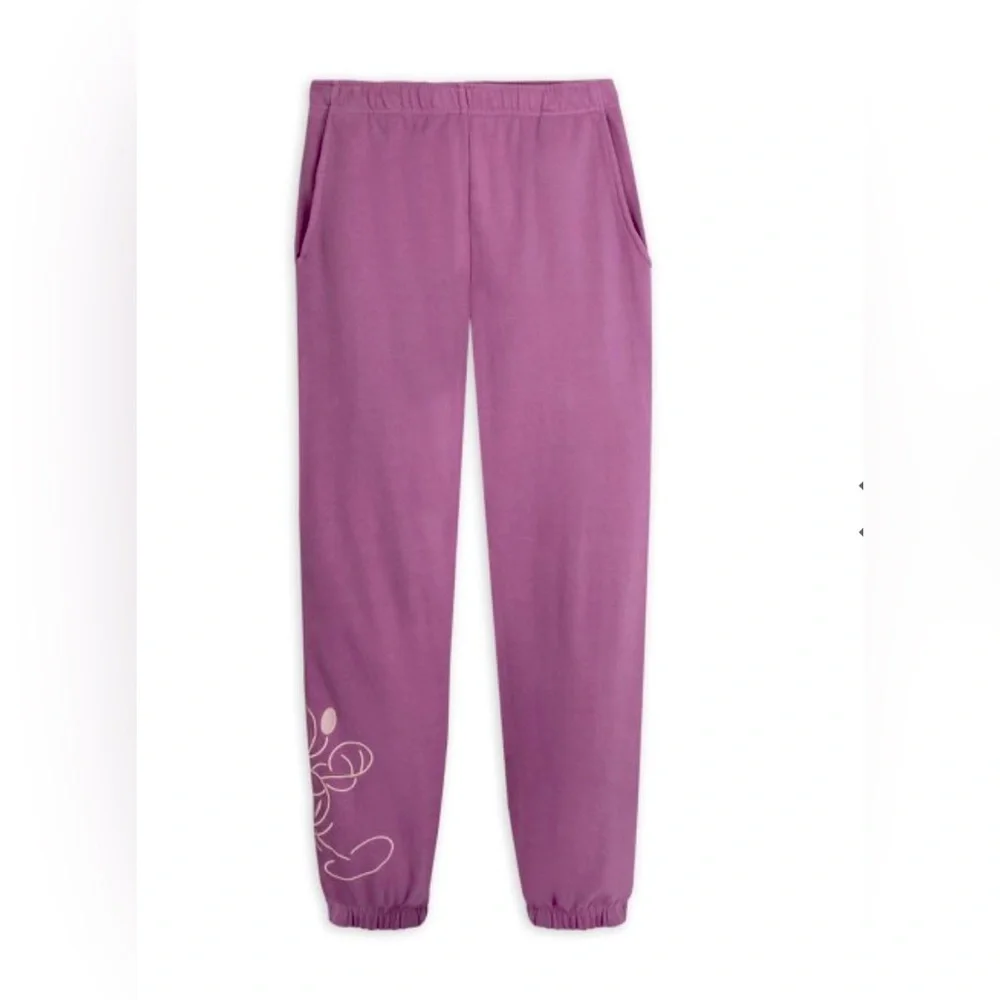 NWT DISNEY MICKEY MOUSE GENUINE MOUSEWEAR SWEATPANTS ADULTS/MEN SM PLUM - Picture 3 of 13